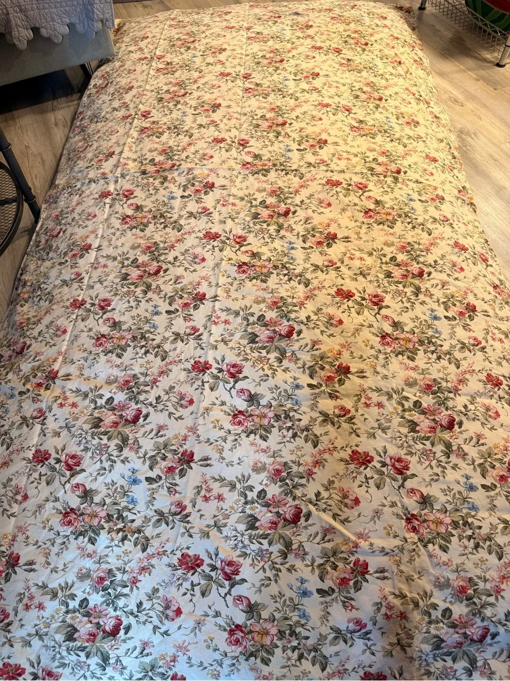Ralph Lauren Vintage Westbrook Floral Tablecloth FLAW
